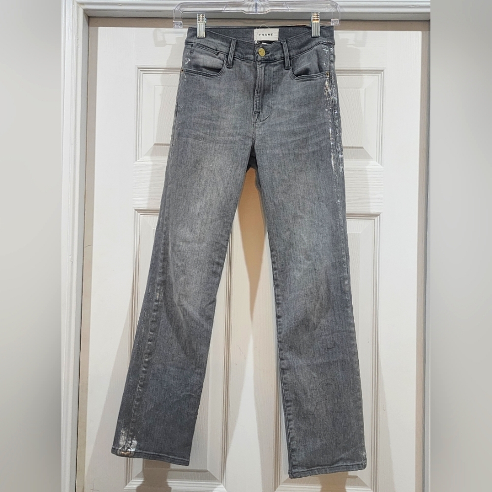 Frame Denim Gray Straight Leg Women's Jeans